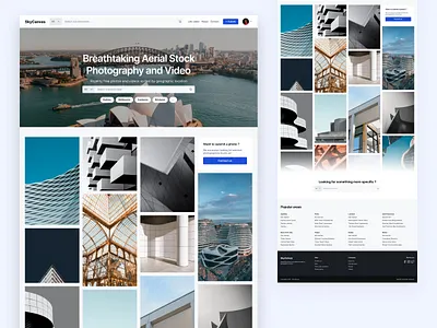 SkyCanvas landing page ecommerce exploration figma home page landing page marketplace photographers photography photography website photos ui uidesign user experience user interface ux uxdesign videos web designer website website designer