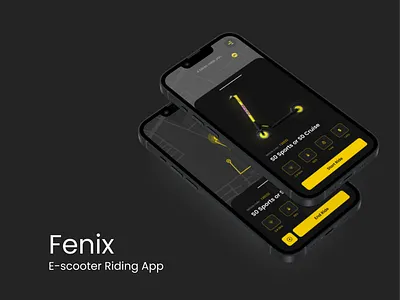 E-Scooter Rental App Design app design bike rental business dark mode electric scooter escooter rental app location map mobile app rental rental business idea rental service ride sharing app route scooter scooter rental sharing app transport ui uiux