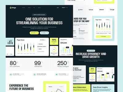 Vergo- Fintech SaaS Website Design bank web banking website fintech fintech landing fintech saas fintech website design saas saas landing design saas web saas website web design