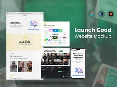 Launch Good Landing Page design ui ux web web design website