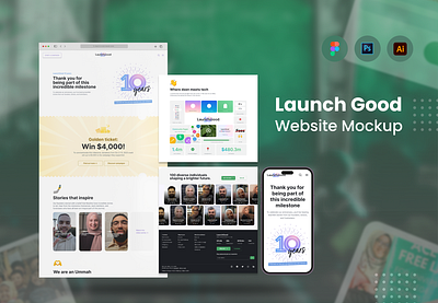 Launch Good Landing Page design ui ux web web design website