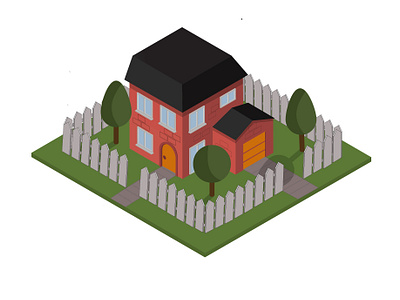 Isometric house design home house illustration isometric sims