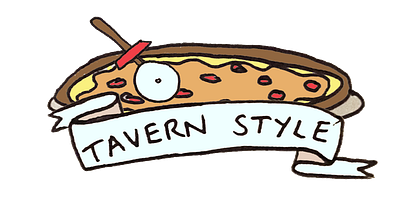 Tavern Style Pizza illustration