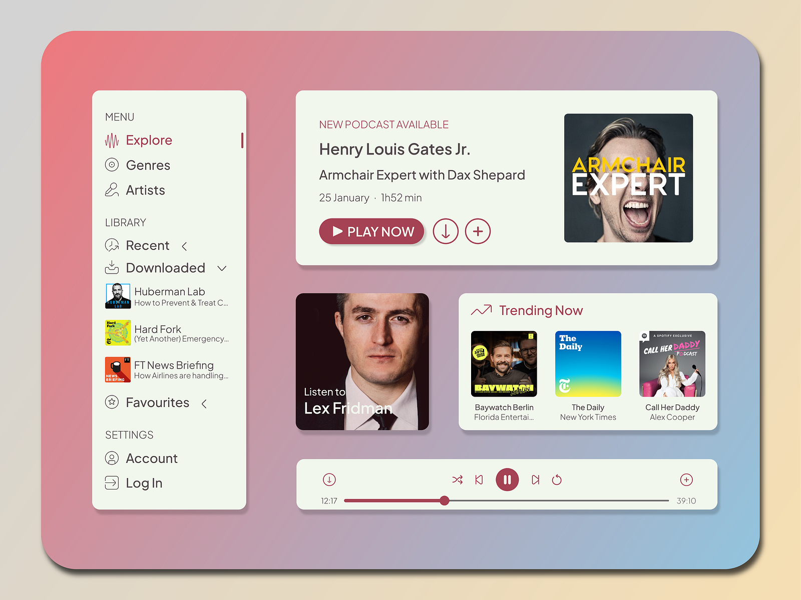 UX/UI - Podcast Platform by Ben Sylvester Strautmann on Dribbble