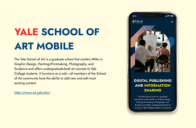 Mobile Responsive Yale School of ART branding color logo mobile responsive typographic uiux design user interface