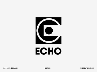 Echo / Logo ai black brand branding design echo graphic design icon identity logo logo design logodesign logotype mark minimalistic music sound studio white