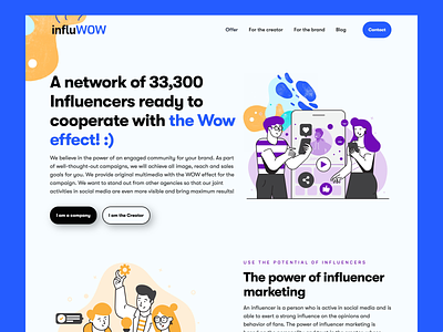 influWOW - Influencer Marketing Agency Website influ website influencer marketing website influencer website marketing agency website social media agency website social media website