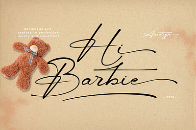 Hi Barbie Handmade font hand lettering handmade handwritten font luxury font modern font