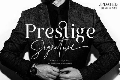 Prestige Signature - Serif & Script chic classy contemporary duo feminine modern pairing serif sophisticated stylish wedding