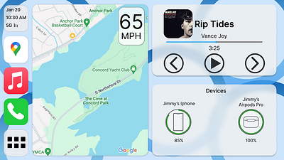 Car Airplay - #001 airplay car dashboard design ui