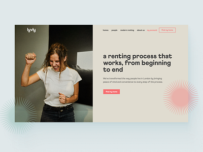 Lyvly — elements colorful london lyvly renting ui ui design web design wesite