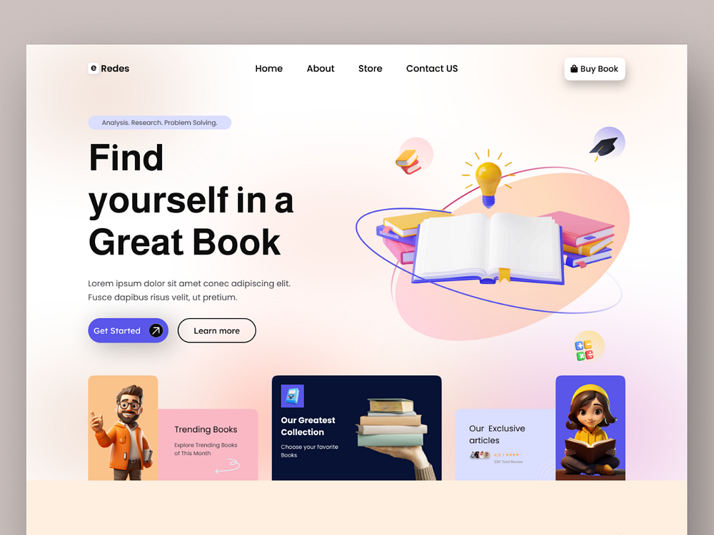 Book Store Website designs, themes, templates and downloadable graphic ...