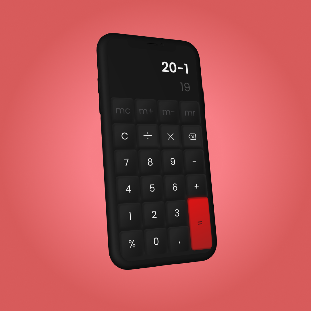 Neumorphic Calculator app calculator design graphic design illustration mobile neumorphic ui
