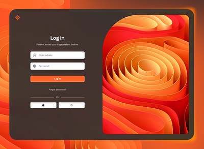 Log in UI Desgin app buttons design inspiration log in login orange red sign in sign up ui ui design ui inspiration user interface warm web