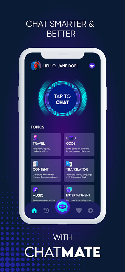 ChatBot App ai chatbot chatgpt design ios app mobile design ui design