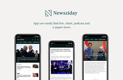 Newsziday Mobile App branding design system logo mobile design testing uiux design user persona userflow visual design