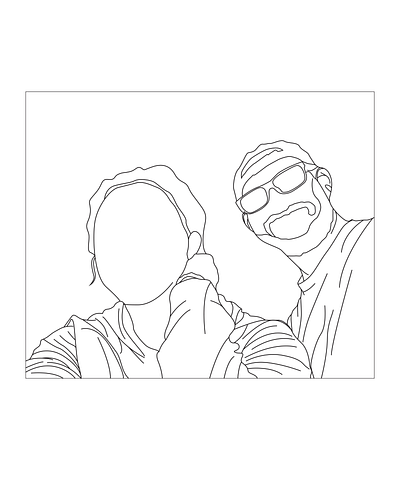 One Line Drawing adobe couple graphic design illustration illustrator minimal one line drawing portrait procreate vector