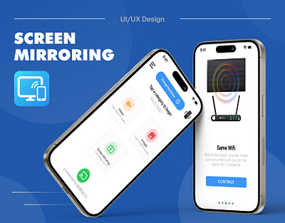 Screen Mirrong | UI/UX Design best ui casting app light ui mobile to tv screen mirroring screen mirroring app trending ui uiux design