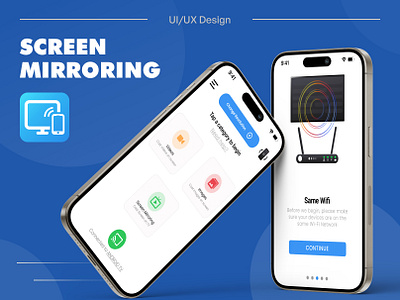 Screen Mirrong | UI/UX Design best ui casting app light ui mobile to tv screen mirroring screen mirroring app trending ui uiux design