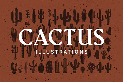 Cactus Kit cactus desert hippie icon illustration kit mexico pack pattern plant retro vintage