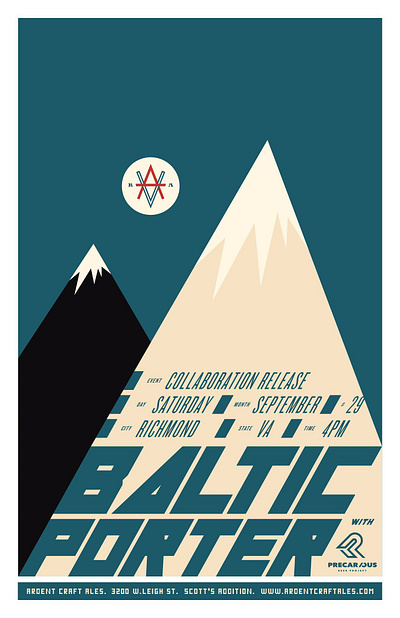 Baltic Porter / Ardent Poster craft beer graphic design illustration poster design