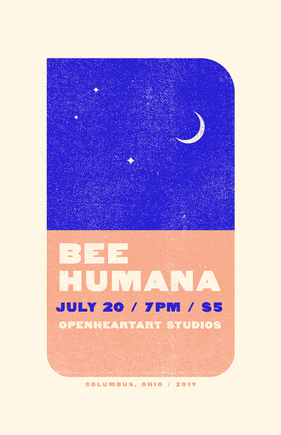 Bee Humana Gig Poster gig poster graphic design poster design