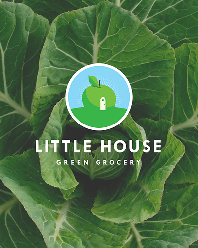 Little House Green Grocery Logo graphic design illustration logo logo design