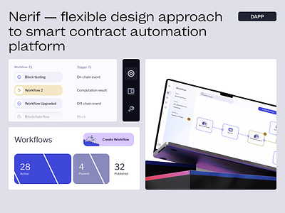 Smart Contract Automation platform automation crypto dapps dashboard design platform ui ux web3 workflow