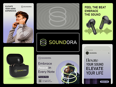 SoundOra - Airpod Branding airpod branding brand brand identity branding earbud earbuds logo earpod graphic design icon identity logo logodesign logotype minimal logo music logo music streaming visual identity