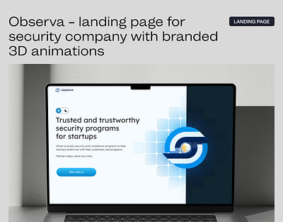 Branded 3D animations for a security company 3d animation branding design landing page motion motion graphics spline