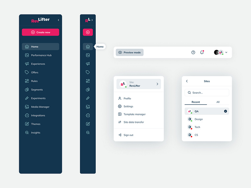 Sidebar navigation & fly-out menus for SaaS platform app figma navigation platform productdesign saas software ui uidesign ux uxdesign