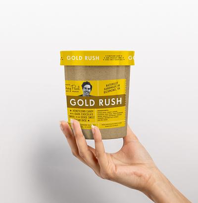 Westray's Finest Pint Design / Gold Rush graphic design ice cream packaging design