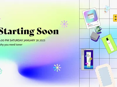 Skincare Stream Slate beauty comfy gradient grainy holographic intro make up neon plant skin skincare slate stream web3