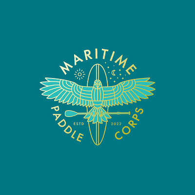 Maritime Paddle Corps Logo branding graphic design logo logo design