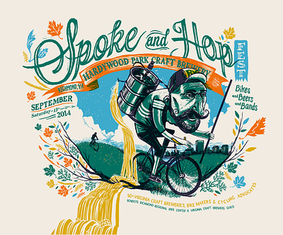 Spoke & Hop Fest Poster art direction graphic design poster poster design