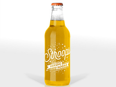 Stroops Heroic Sodas graphic design label design packaging packaging design