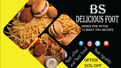 BS Restaurant Web banner banner booth flyer graphic design voucher web banner