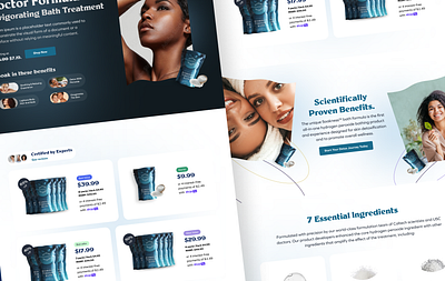 Landing page design for a Skin care Company branding female graphic design landing page landing page design product design ui ui design ux design web design website website design woman