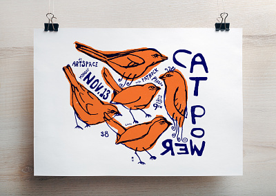 Cat Power Poster gig poster graphic design illustration poster poster design