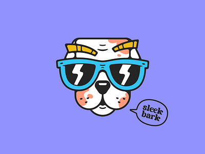 sleek bark attitude bark cool cool dog dog dog illustration flat graphic design high contrast illustration markrazvanrepa mrr sharp look sleek stylish sunglasses vector vibrant