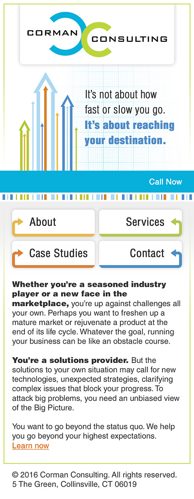 Corman Consulting Home Page graphic design