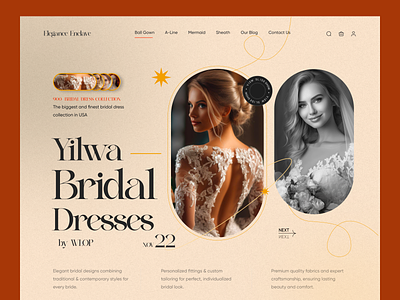 Elegance Enclave - Bridal Dress Store Light Version bridal design ecommerce elegant homepage interface landing landing page local store modern online store shakir shopify shopify store store web web design website