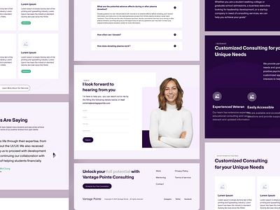 Vantage Consulting Landing page branding consulting graphic design landing page portfolio portfolio design product design ui ui design website website design