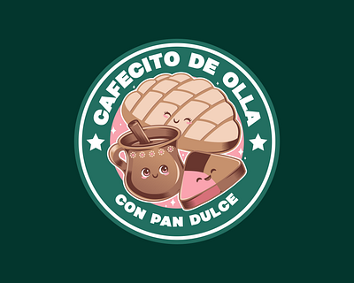 Pan dulce & Café character coffee cute design illustration kawaii mexican pan dulce t shirt traditional