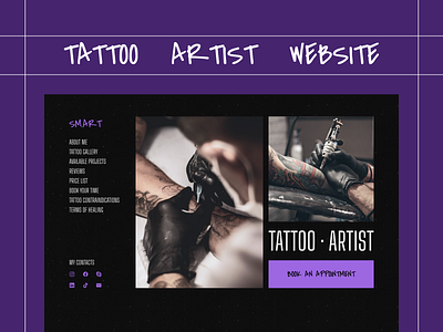 TATTOO ARTIST WEBSITE branding design typography ui ux web