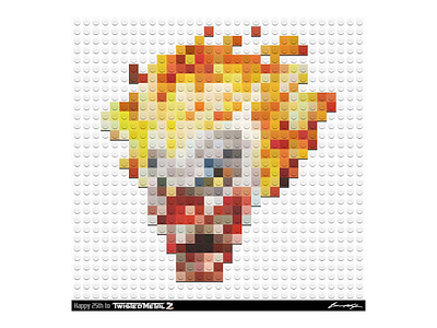 Twisted Metal 2 [25th Anniversary] clown david jaffe horror lego pixel art playstation ps1 twisted metal twisted metal 2