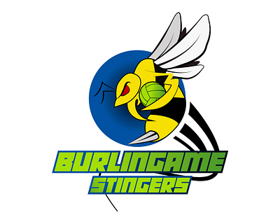 Burlingame Stingers Logo branding graphic design logo