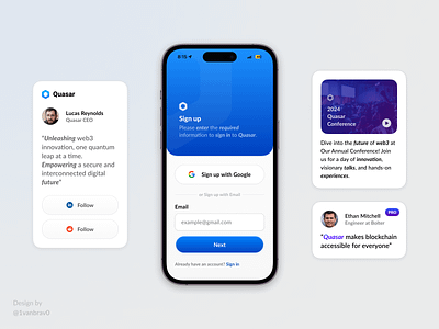 Mobile Signup Page banking card card ui clean clean ui crypto design design system design systems finance flat mobile signup modern neat roadmap signin signup ui ux web3