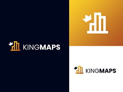 King Maps Logo for FiveM Server branding building logo crown logo high quality logo logo logo design maps logo modern logo realestate logo