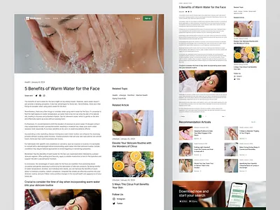 Wellness - Healthy Website (Search Articles Detail) article big hero categories clean design cosmetic detail article health latest articles medical natural popular articles real website search articles ui ui design web design website wellness